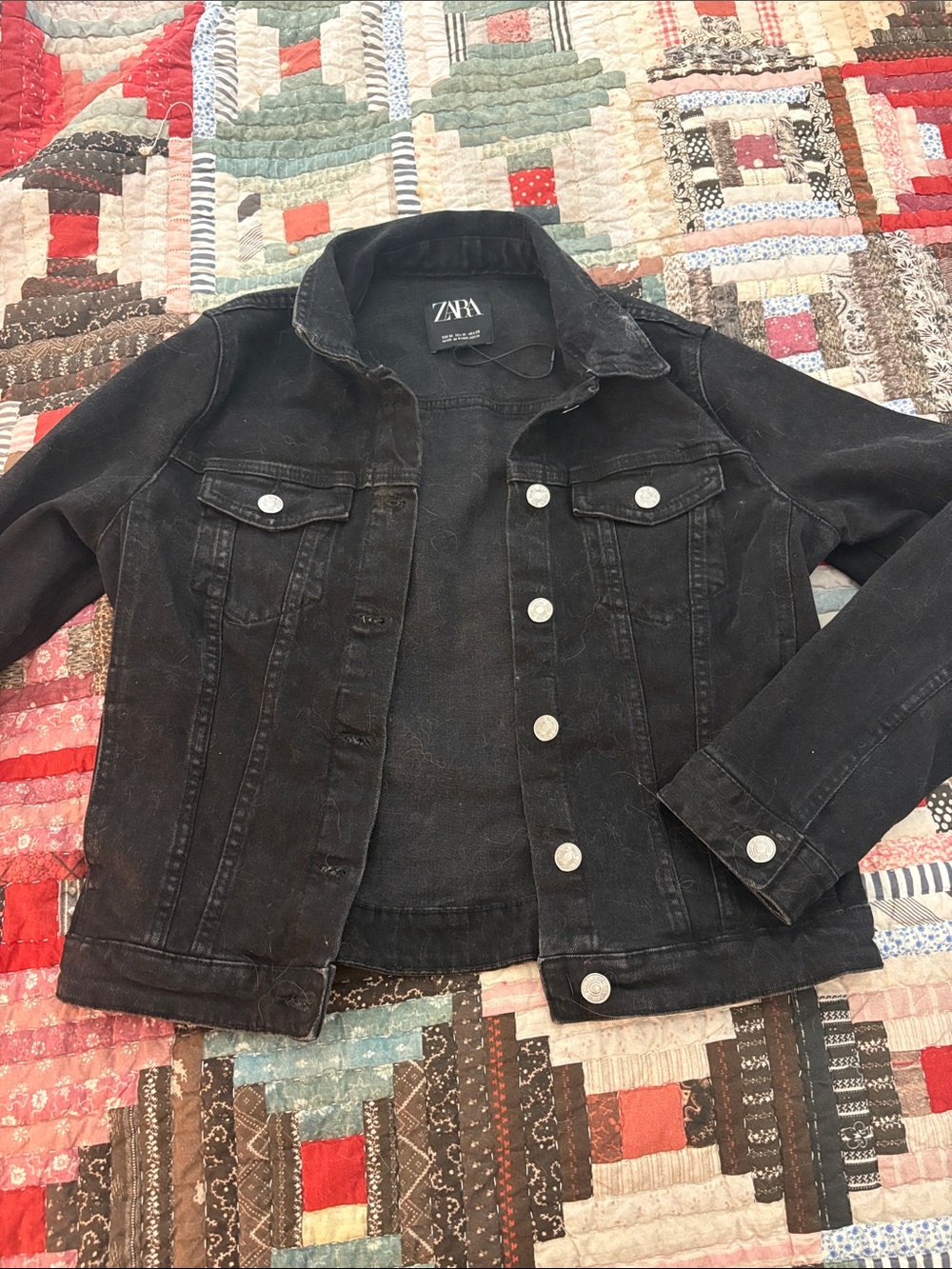 Zara black denim jacket